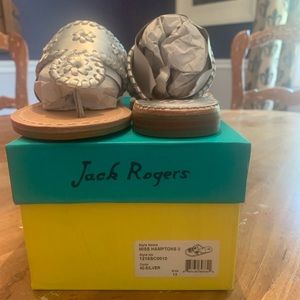 Jack Rogers Miss Hamptons II Girls size 13 Silver